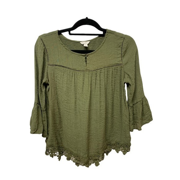Est. 1946 Top Blouse‎ Womens Size S Fairy Coquette Basic Neutral Essential - Picture 1 of 8